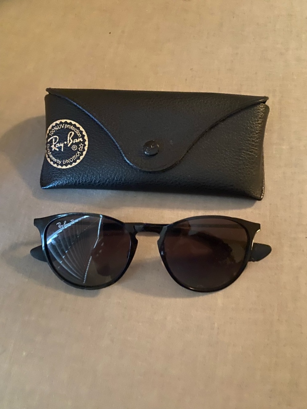 Ray-Ban Black Sunglasses with Brown Polarized Lenses